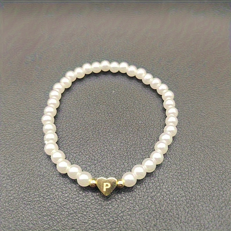 Monogram-Heart Bracelet by Eleanor Vale