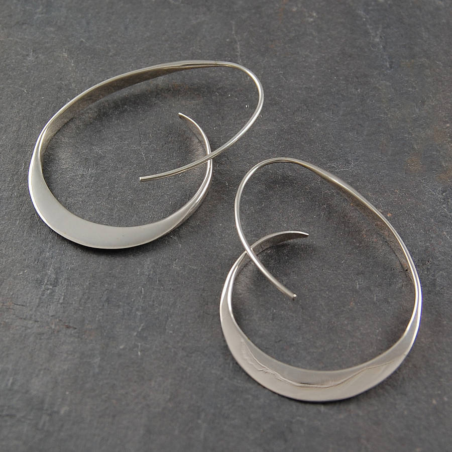 Forged-Oval Earrings by Eleanor Vale