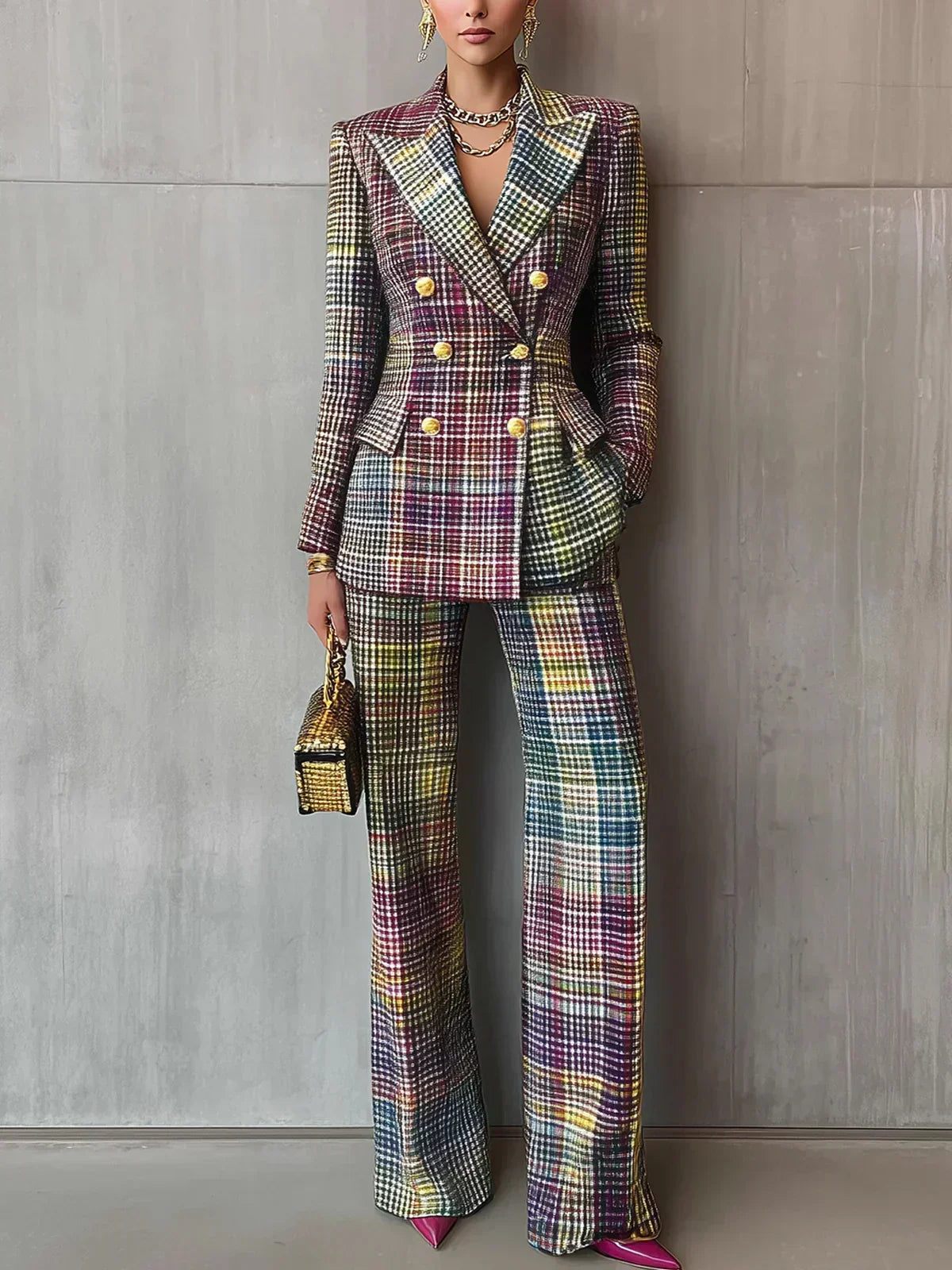 Woven-Check Co-Ord Set by Eleanor Vale
