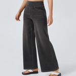 Pull-On Wide-Leg Jeans by Eleanor Vale
