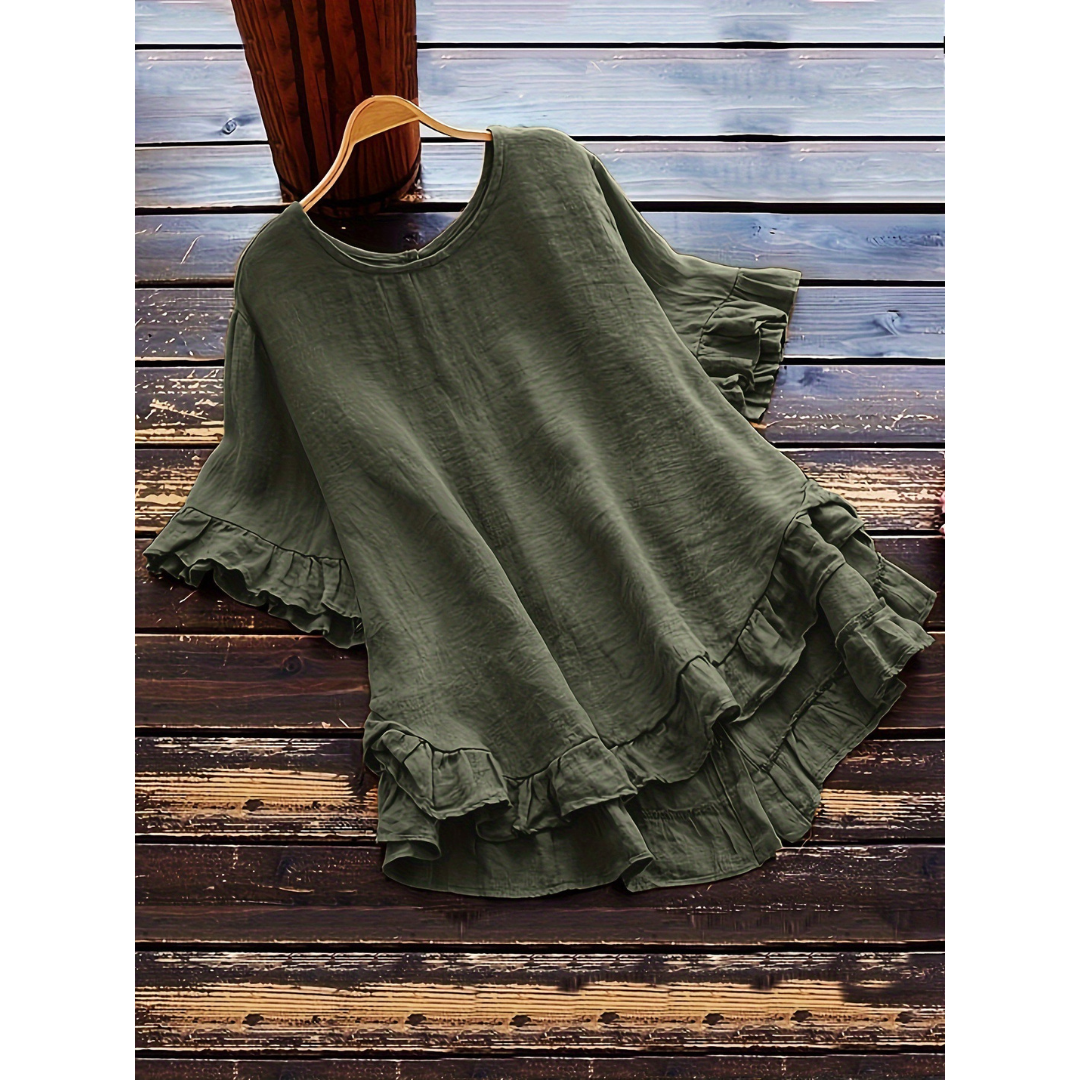 Double-Ruffle Blouse by Eleanor Vale