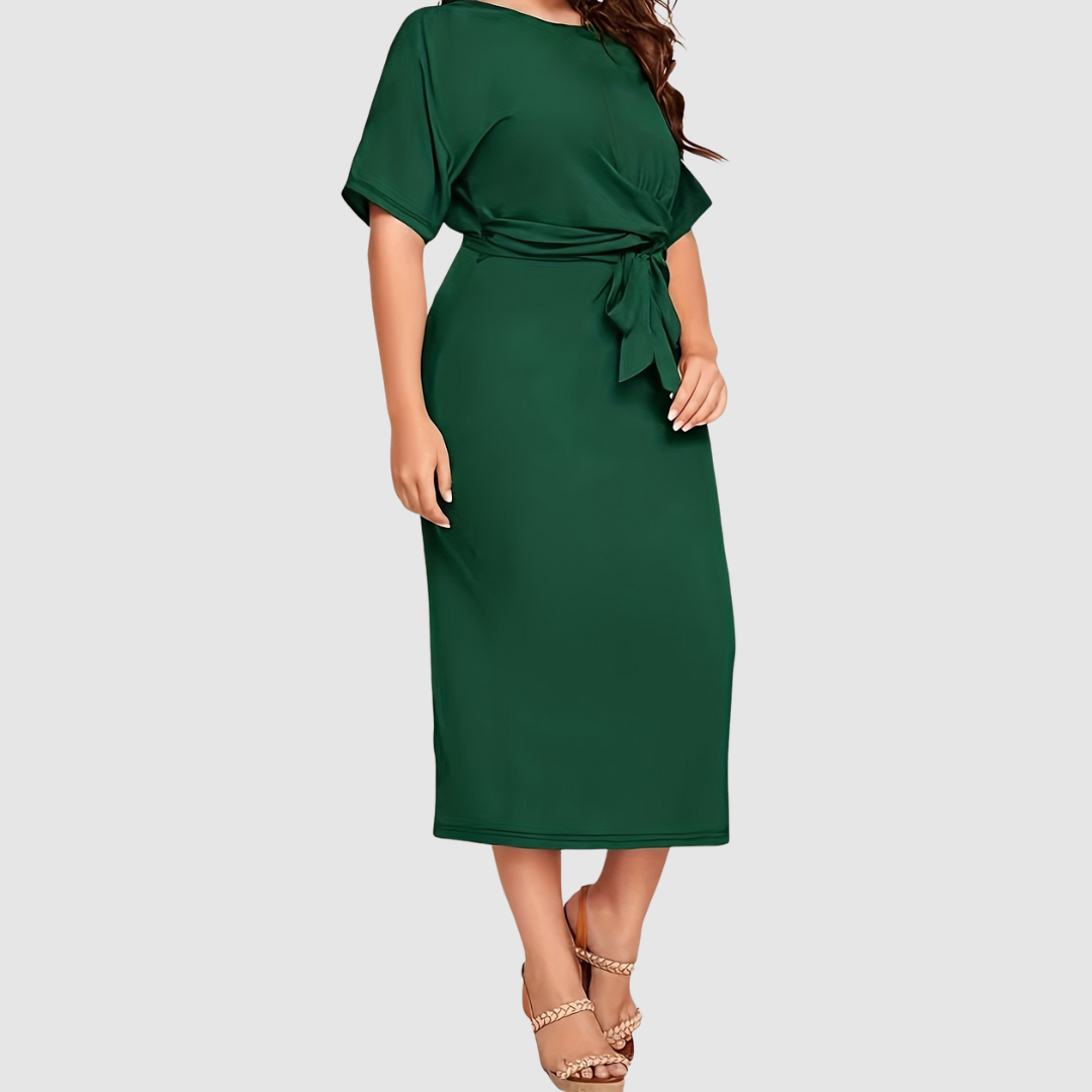 Knotted-Tie Midi Dress by Eleanor Vale