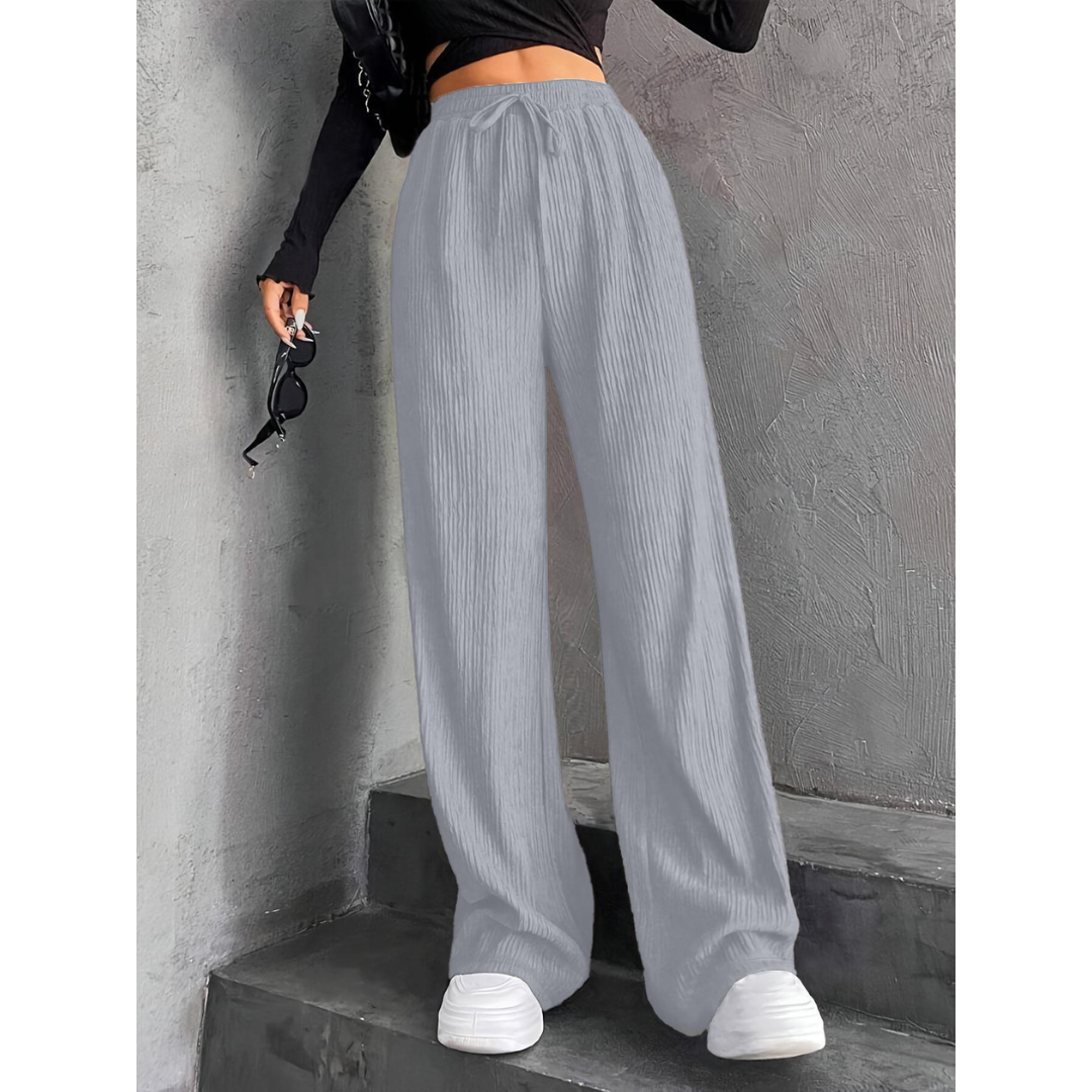 Crinkle-Texture Trousers by Eleanor Vale