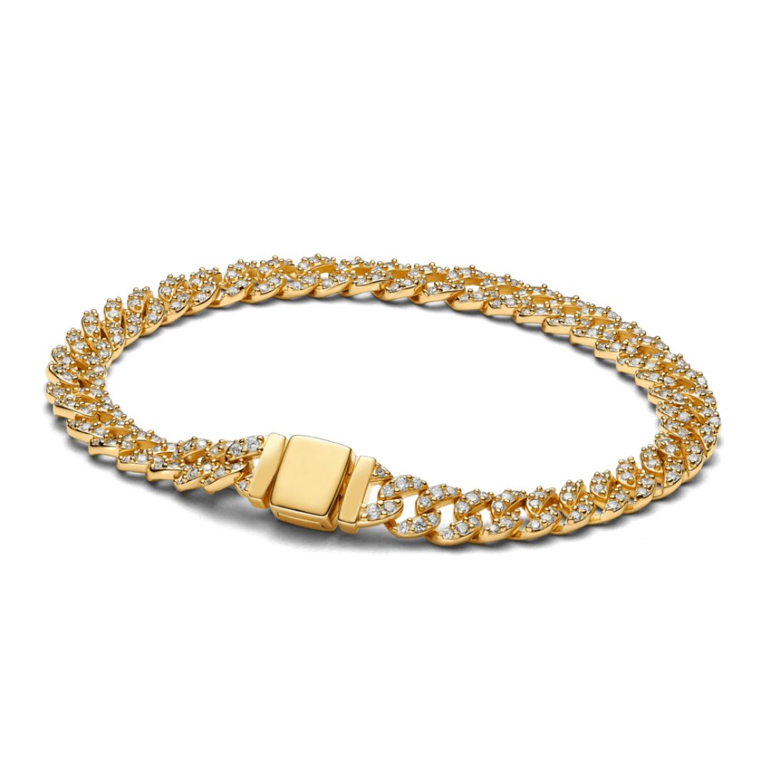 Stone-Set Curb Bracelet by Eleanor Vale