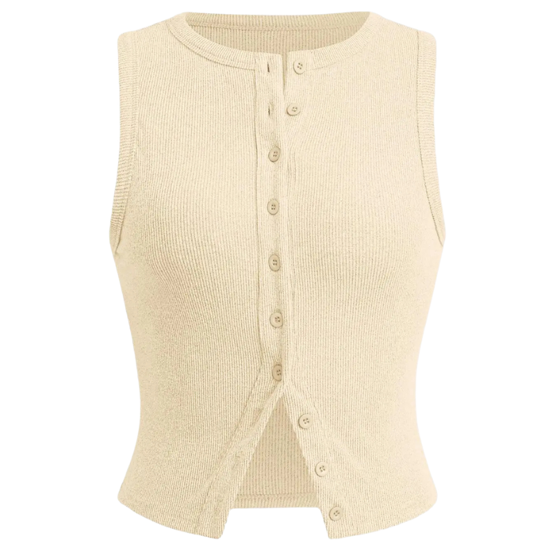 Buttoned-Rib Top by Eleanor Vale
