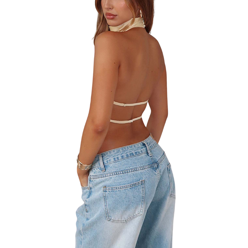 Glossy-Halter Blouse by Eleanor Vale