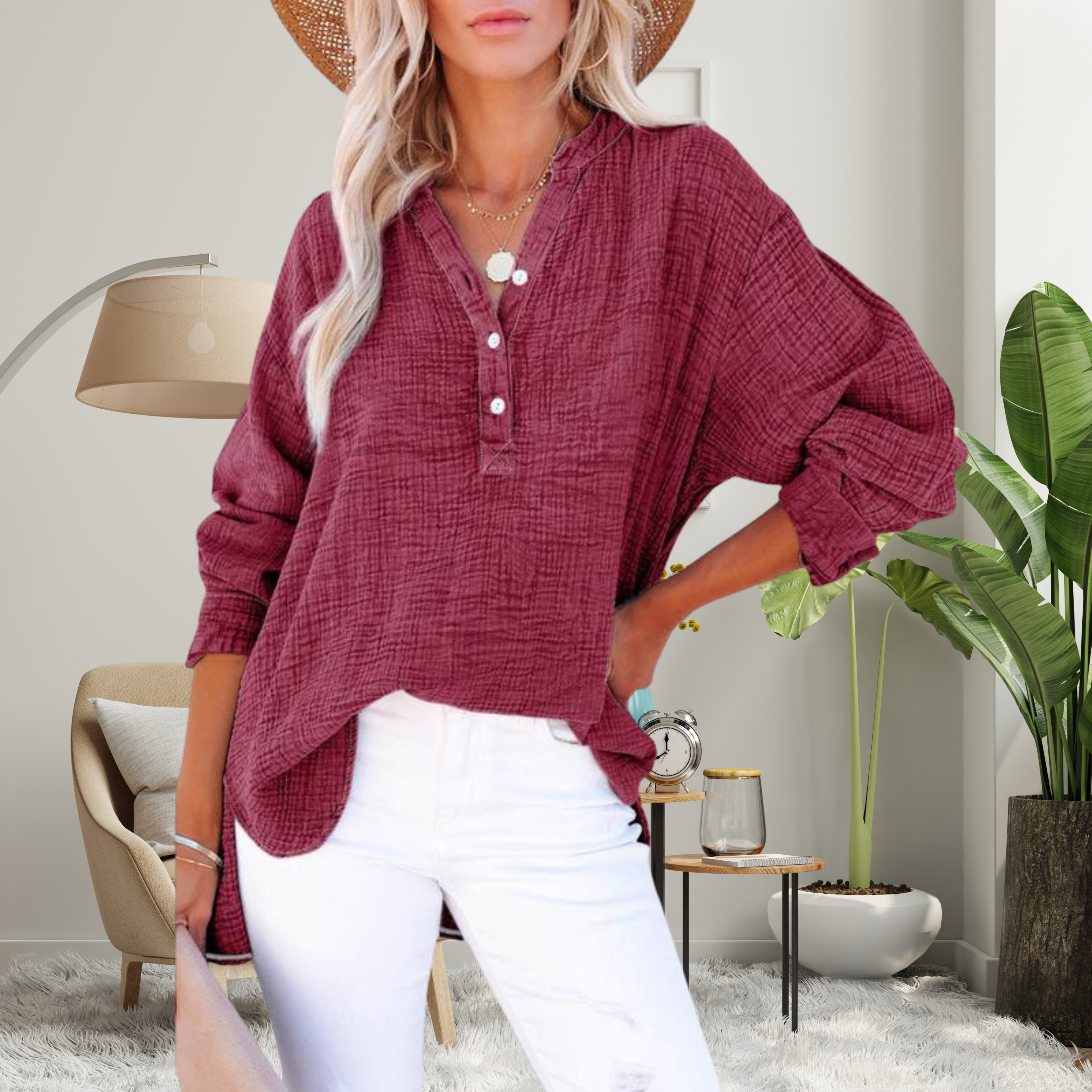 Batwing-Sleeve Blouse by Eleanor Vale