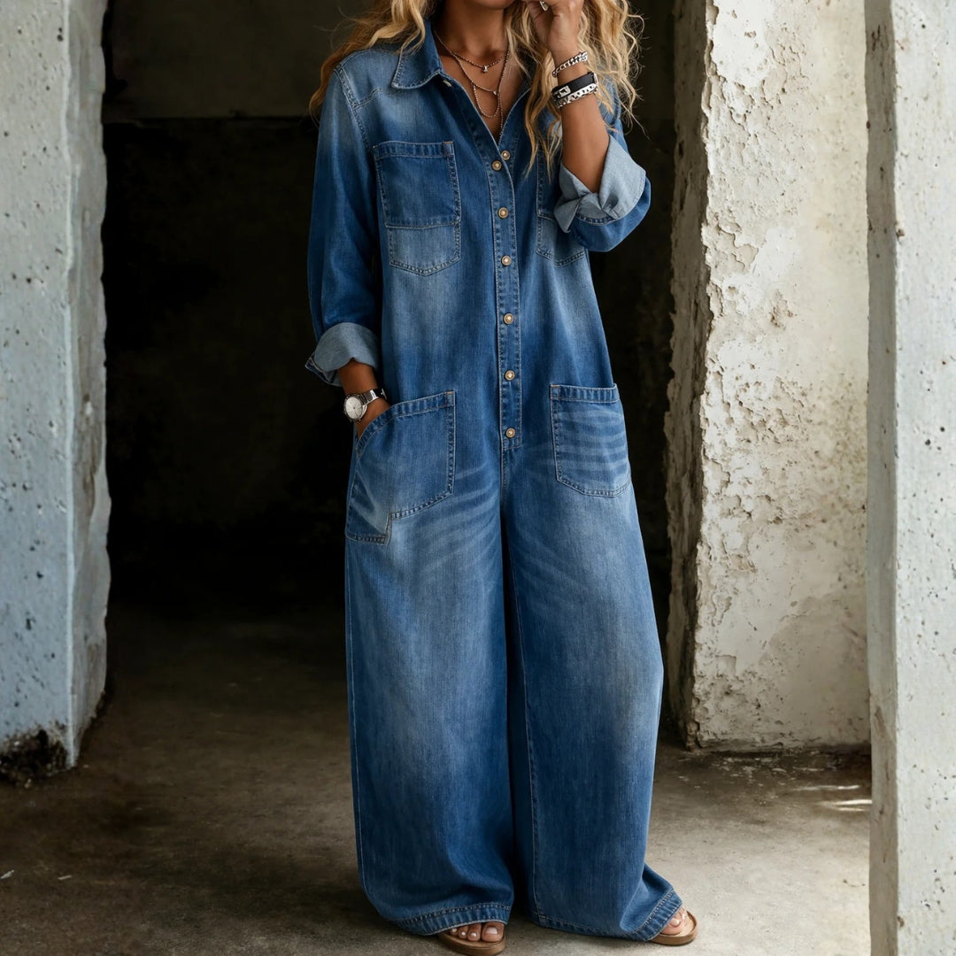 Comfortable denim jumpsuit