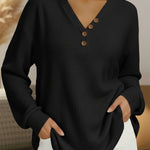 Sylvie Patterned Jumper in Black - neckline detail
