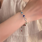 Rainbow-Heart Bracelet by Eleanor Vale