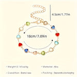 Rainbow-Heart Bracelet by Eleanor Vale