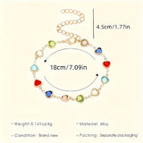 Rainbow-Heart Bracelet by Eleanor Vale