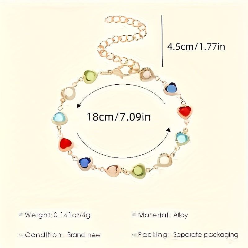 Rainbow-Heart Bracelet by Eleanor Vale