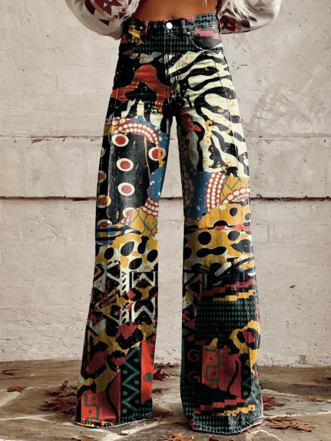 Tribal-Patchwork Trousers by Eleanor Vale