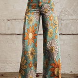 Sunflower-Print Trousers by Eleanor Vale