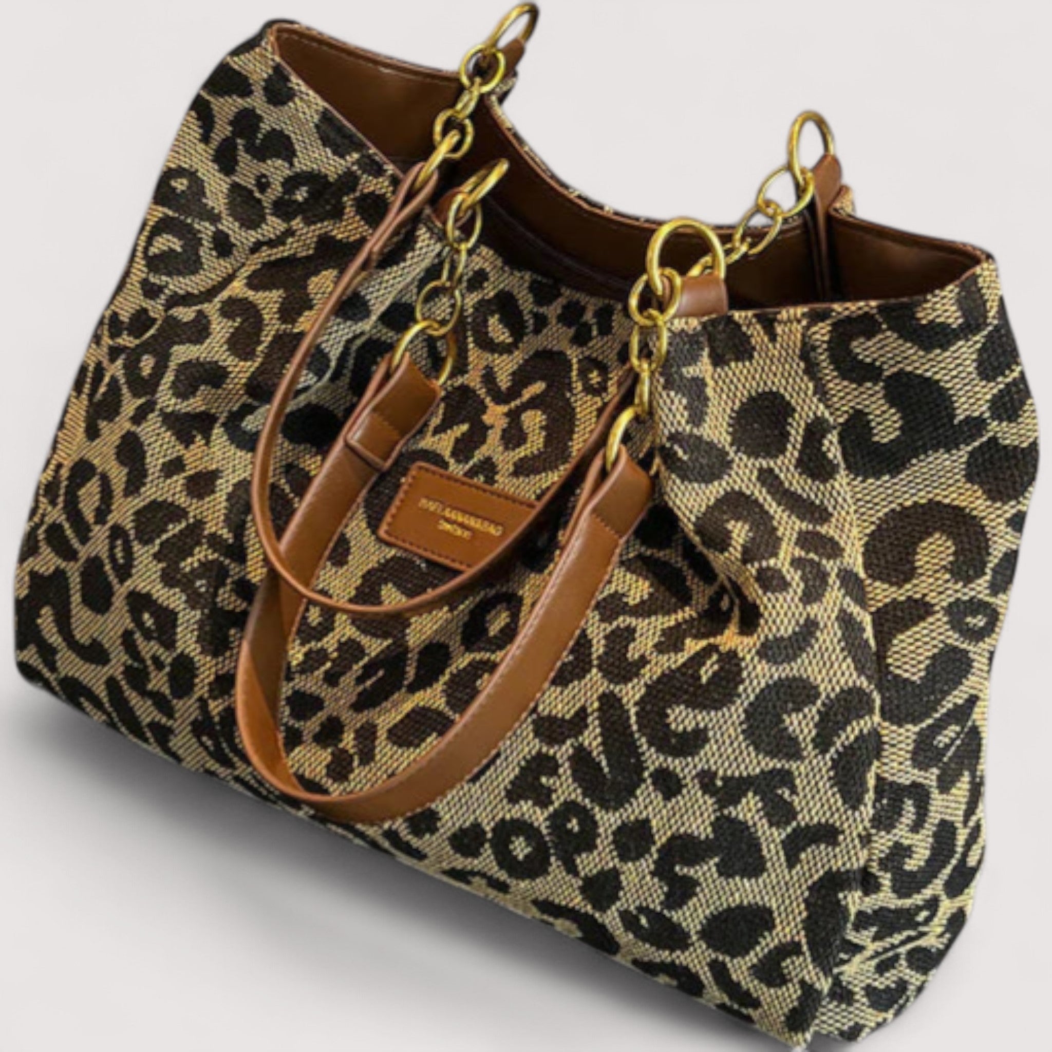Leopard-Canvas Bag by Eleanor Vale