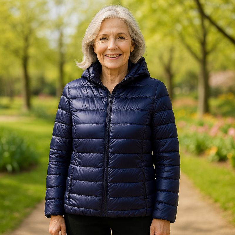 Lightweight padded jacket in navy blue