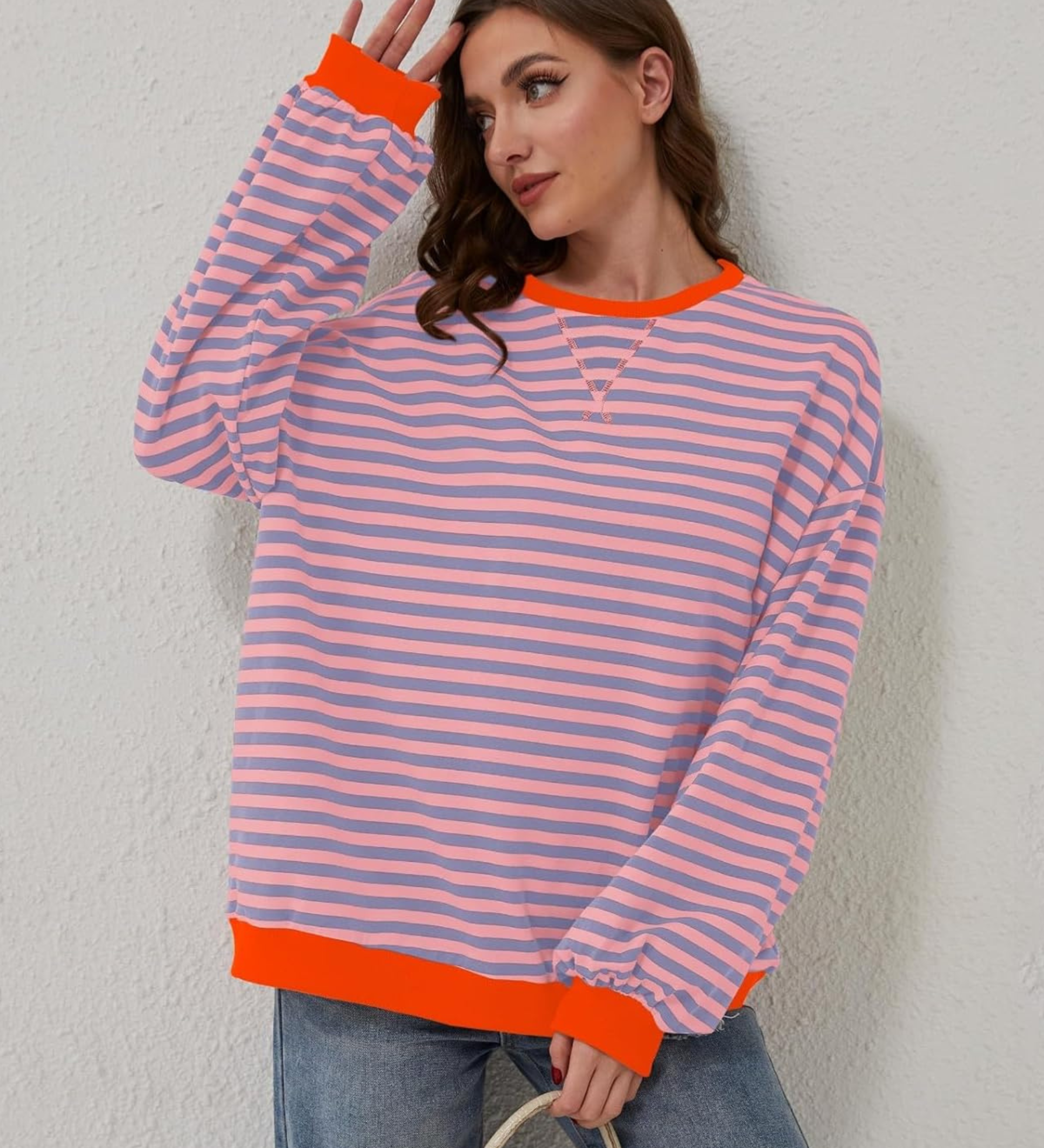Neon-Trim Sweatshirt by Eleanor Vale