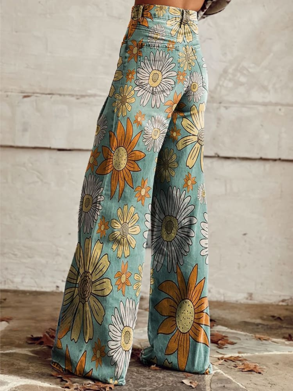 Sunflower-Print Trousers by Eleanor Vale