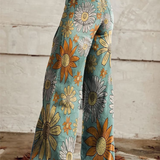 Sunflower-Print Trousers by Eleanor Vale