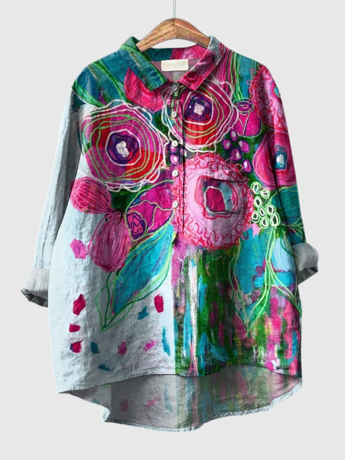 Sketch-Floral Shirt by Eleanor Vale
