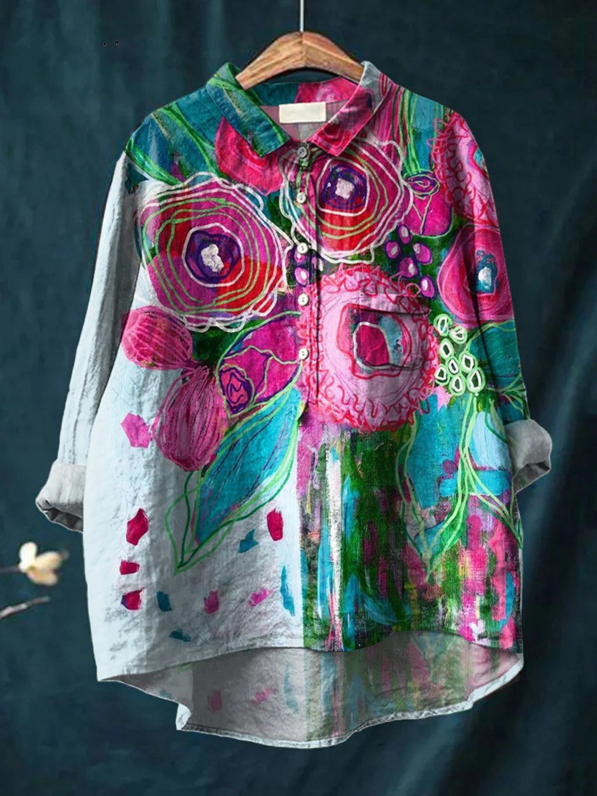 Sketch-Floral Shirt by Eleanor Vale