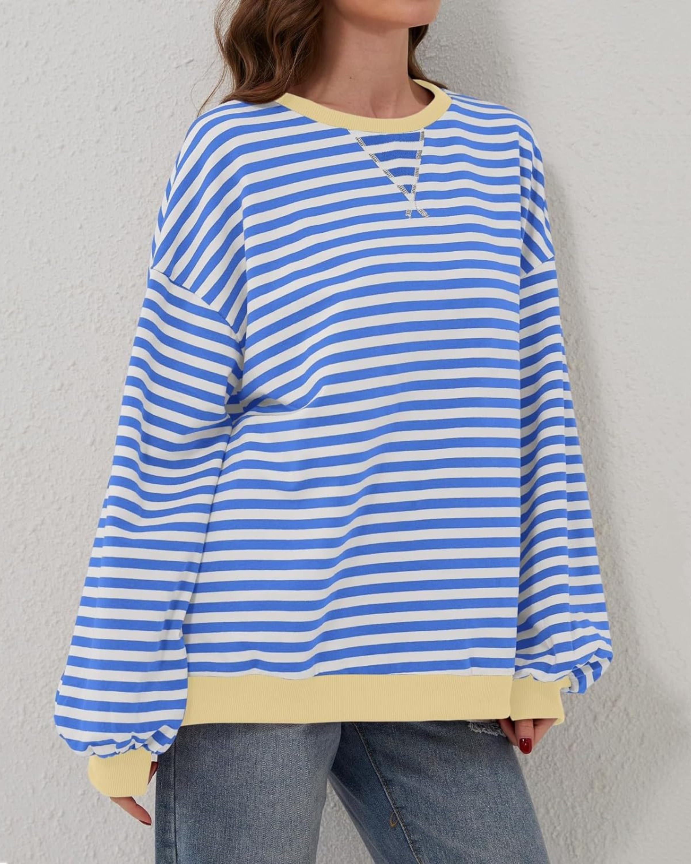Neon-Trim Sweatshirt by Eleanor Vale