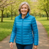 Lightweight padded jacket in sky blue