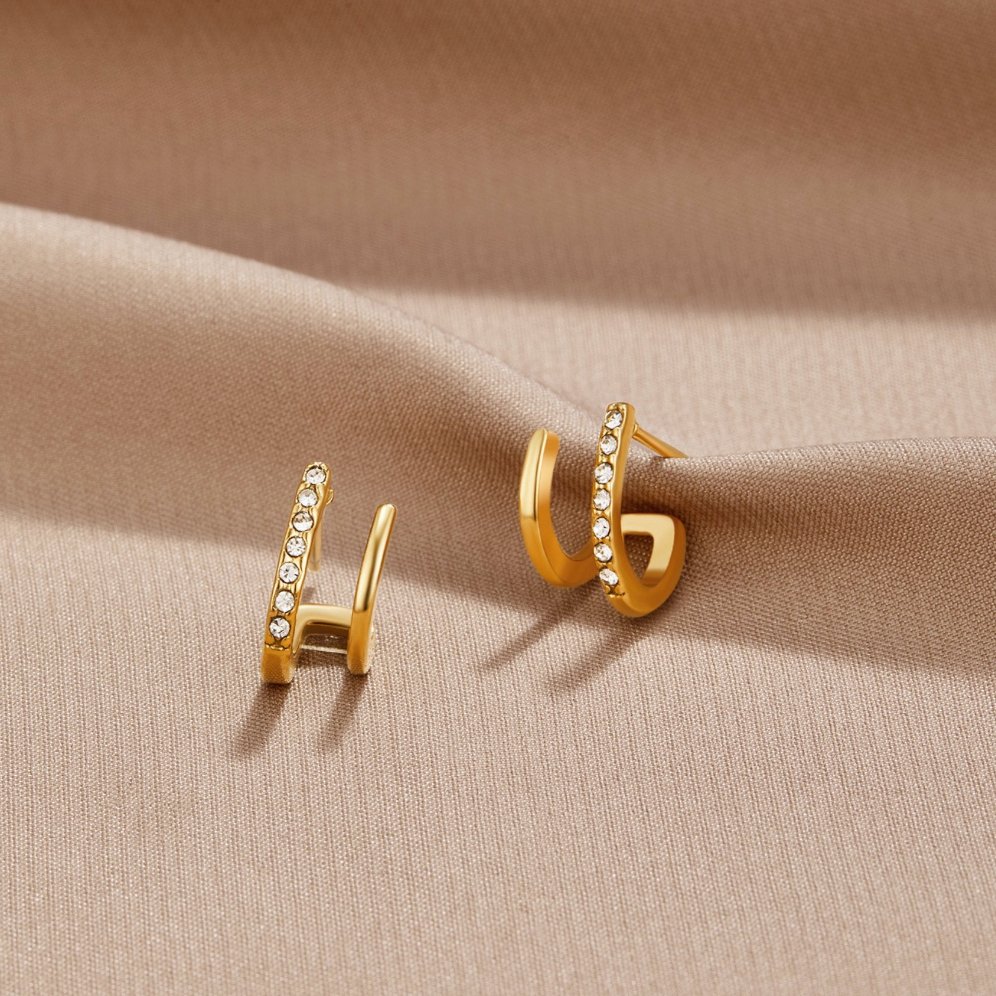Twin-Row Earrings by Eleanor Vale