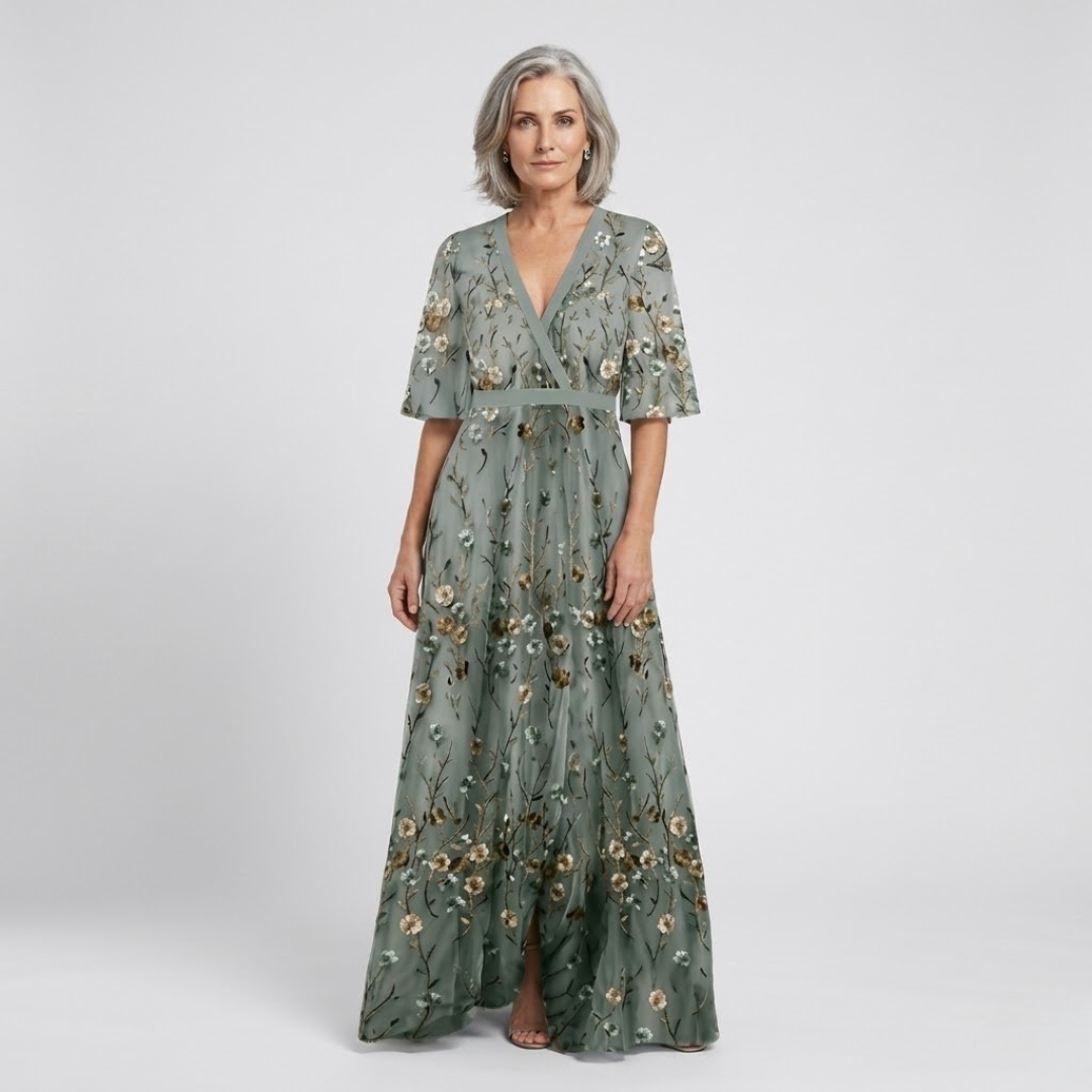 Eucalyptus-Sprig Maxi Dress by Eleanor Vale