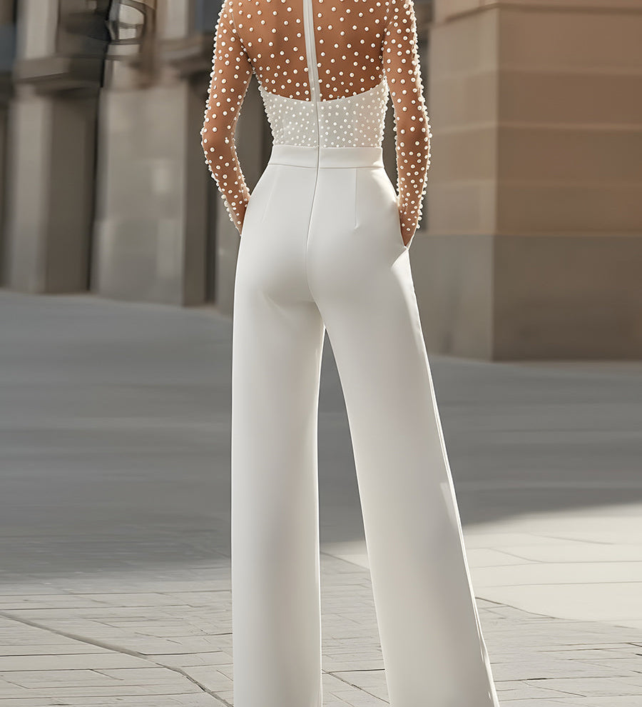 Pearl-Embellished Jumpsuit by Eleanor Vale