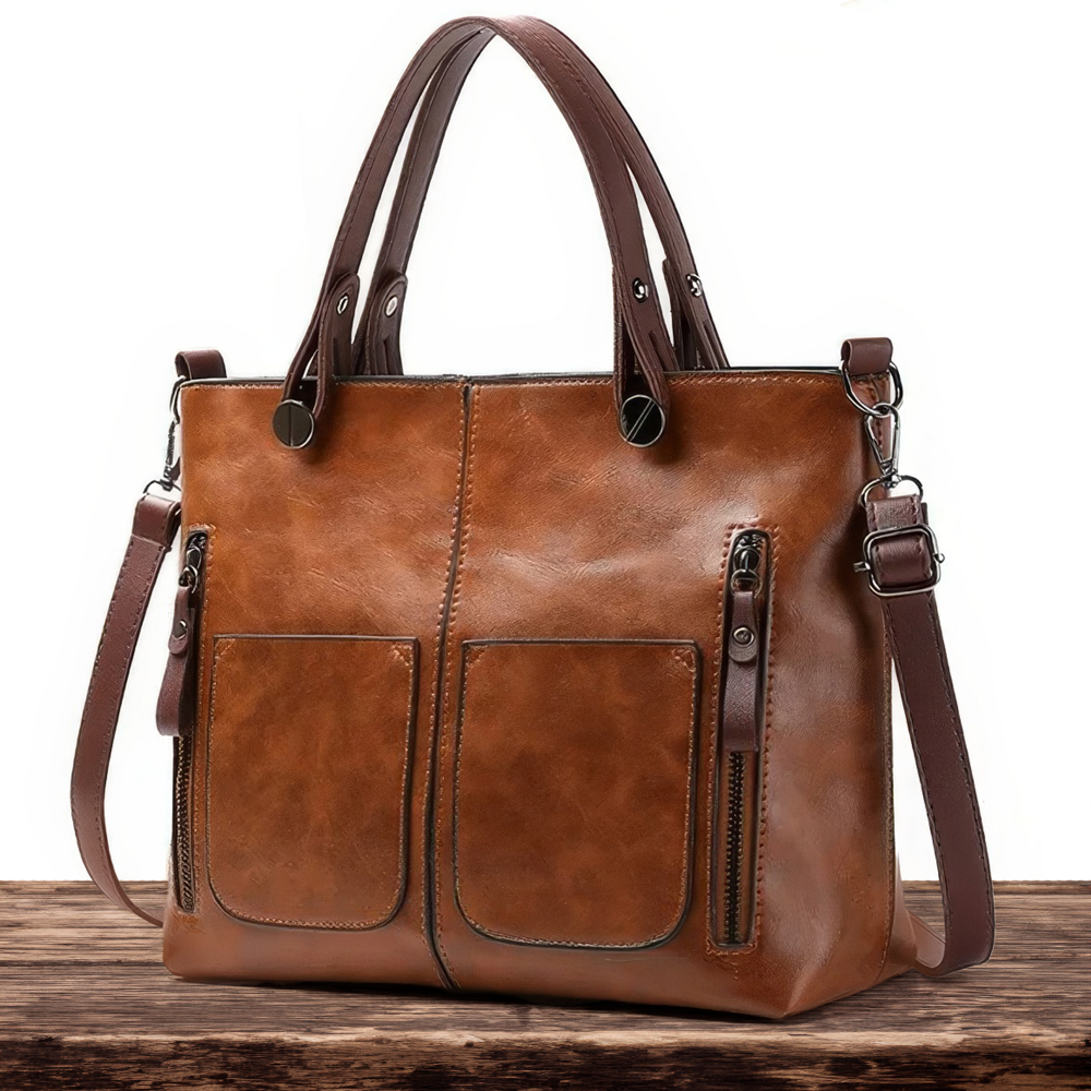 Pocket-Front Shoulder Bag by Eleanor Vale