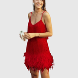 Feather-Hem Dress by Eleanor Vale