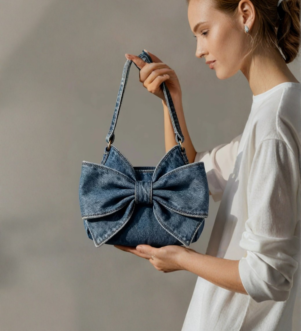 Retro bow detail bag