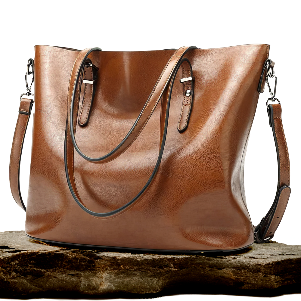 Waxed-Finish Handbag by Eleanor Vale