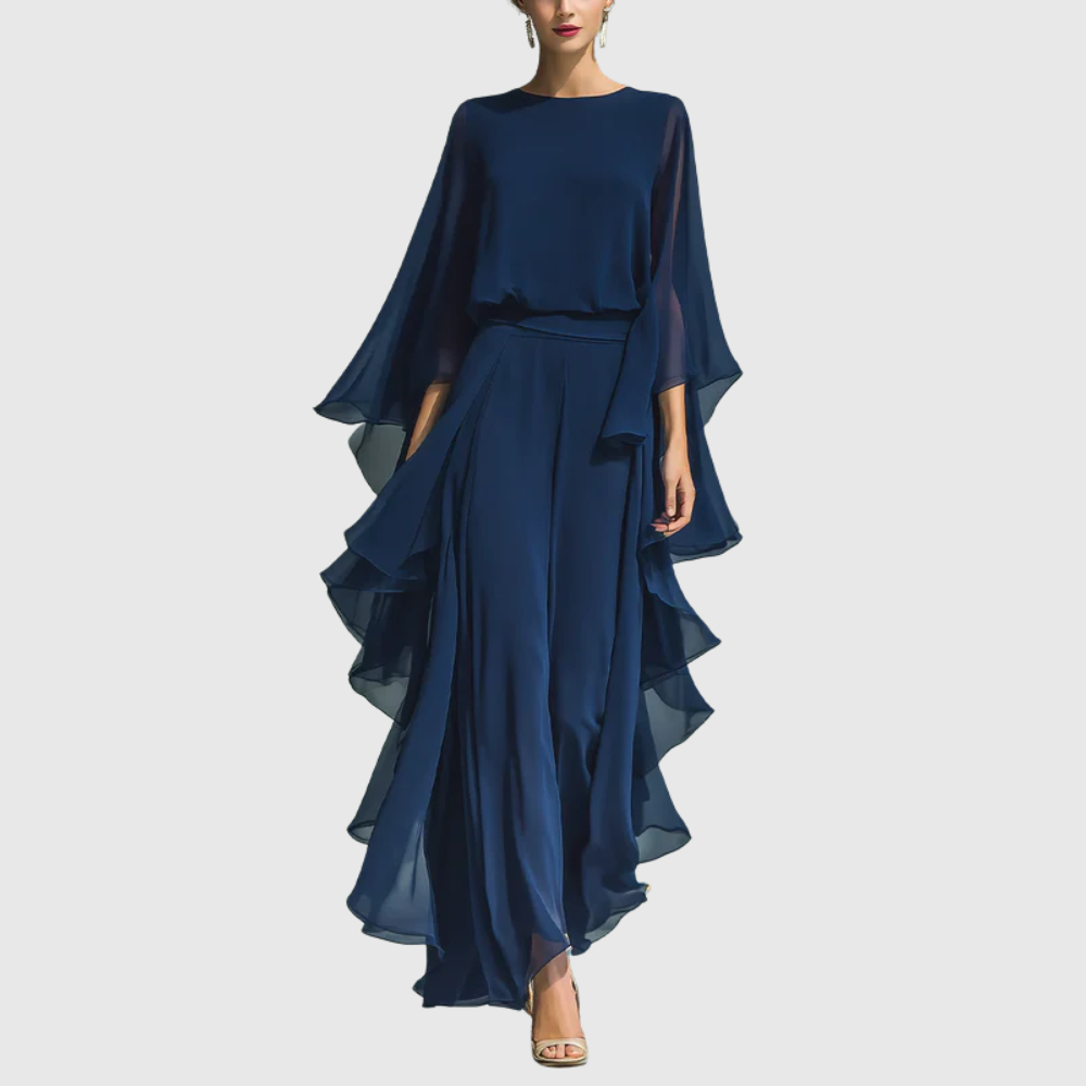 Ruffle-Sleeve Two-Piece Set by Eleanor Vale