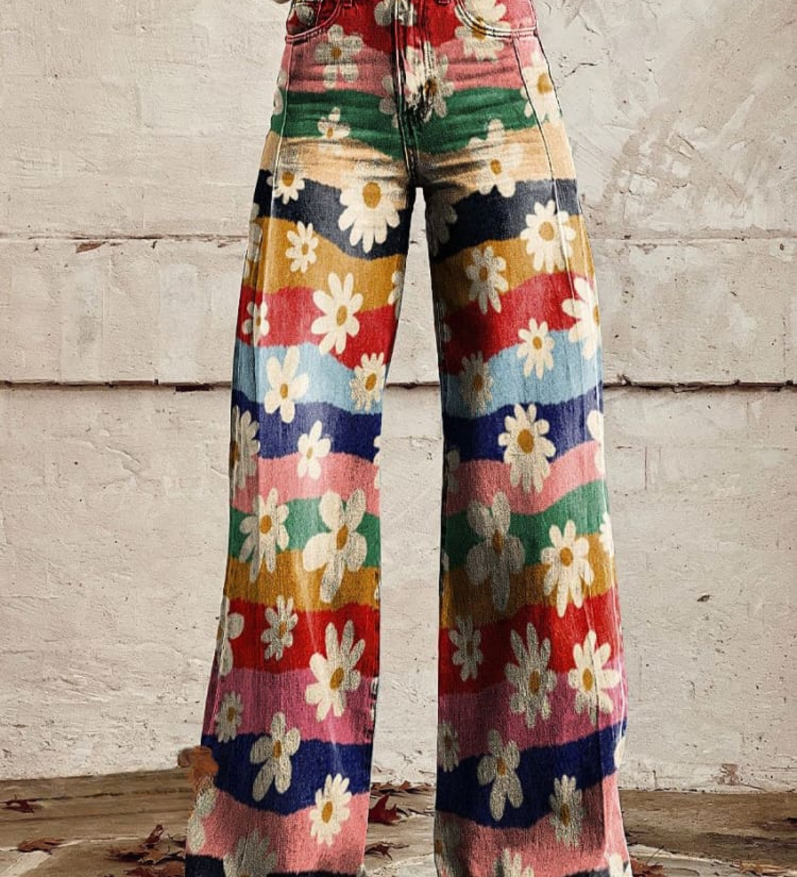 Banded-Floral Trousers by Eleanor Vale