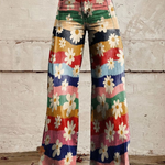 Banded-Floral Trousers by Eleanor Vale