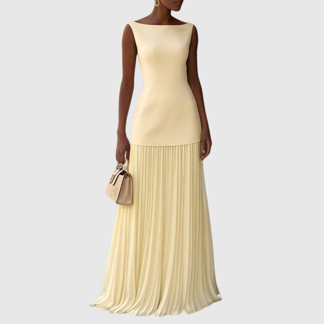 Knife-Pleat Maxi Dress by Eleanor Vale
