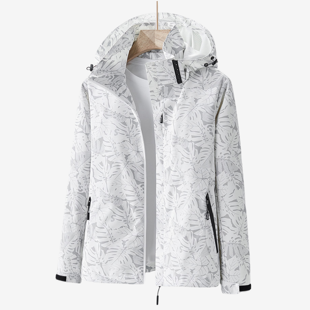 Botanical-Print Windbreaker by Eleanor Vale