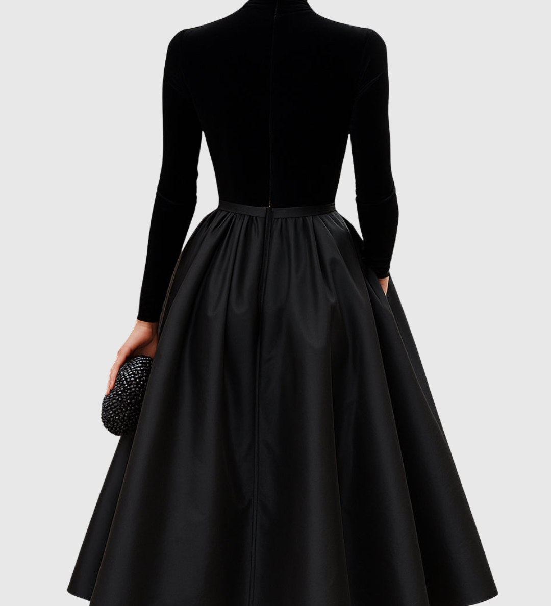 Velvet-Bodice Midi Dress by Eleanor Vale