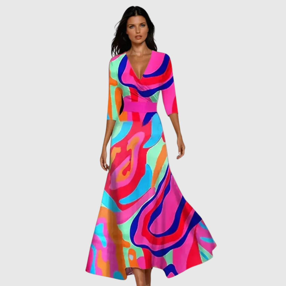 Swirl-Print Wrap Dress by Eleanor Vale