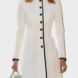 Contrast-Trim Midi Dress by Eleanor Vale