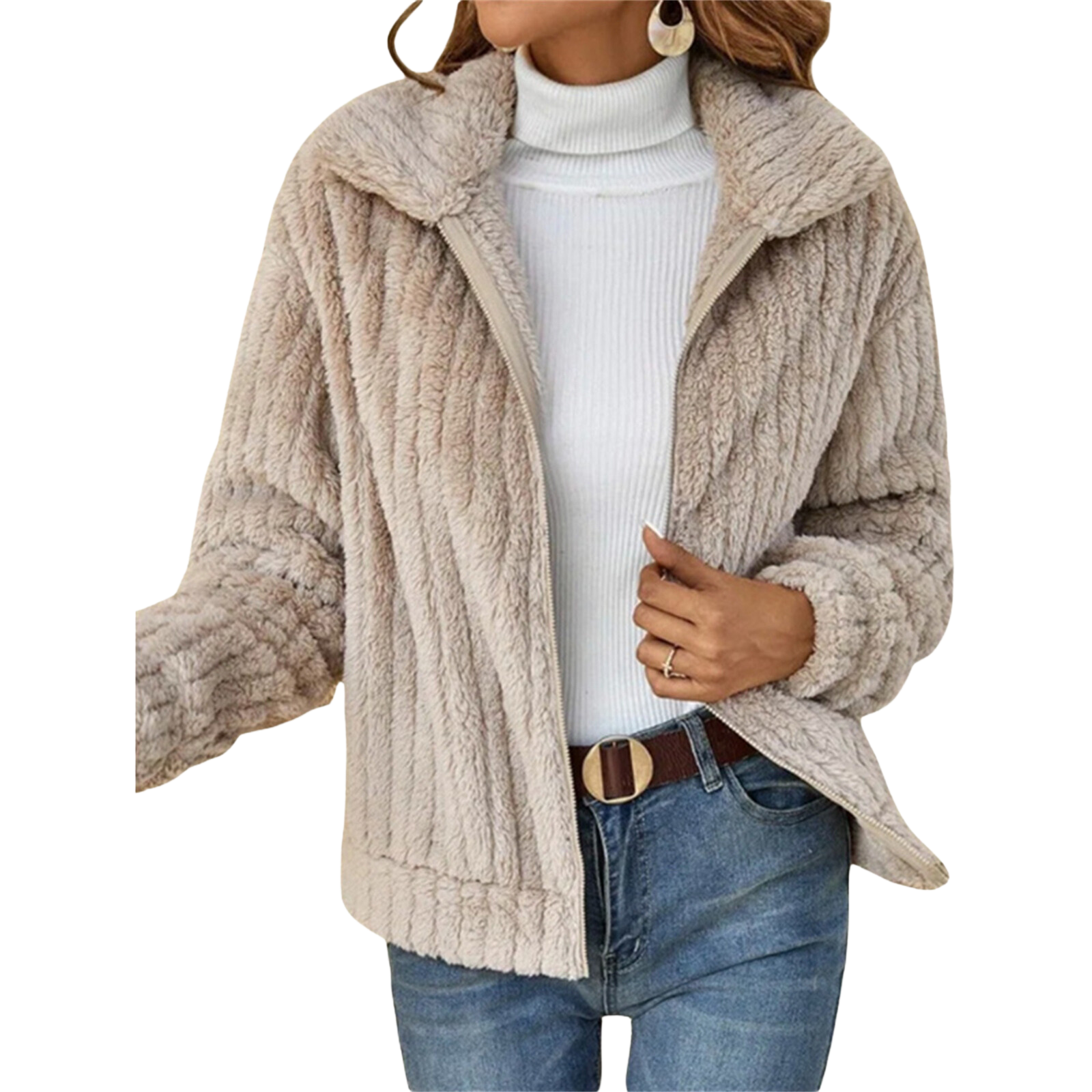 Brushed-Teddy Jacket by Eleanor Vale