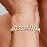 Stone-Set Curb Bracelet by Eleanor Vale