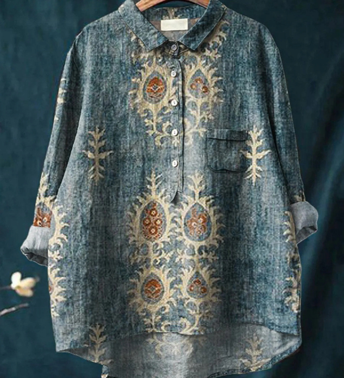 Paisley-Print Shirt by Eleanor Vale