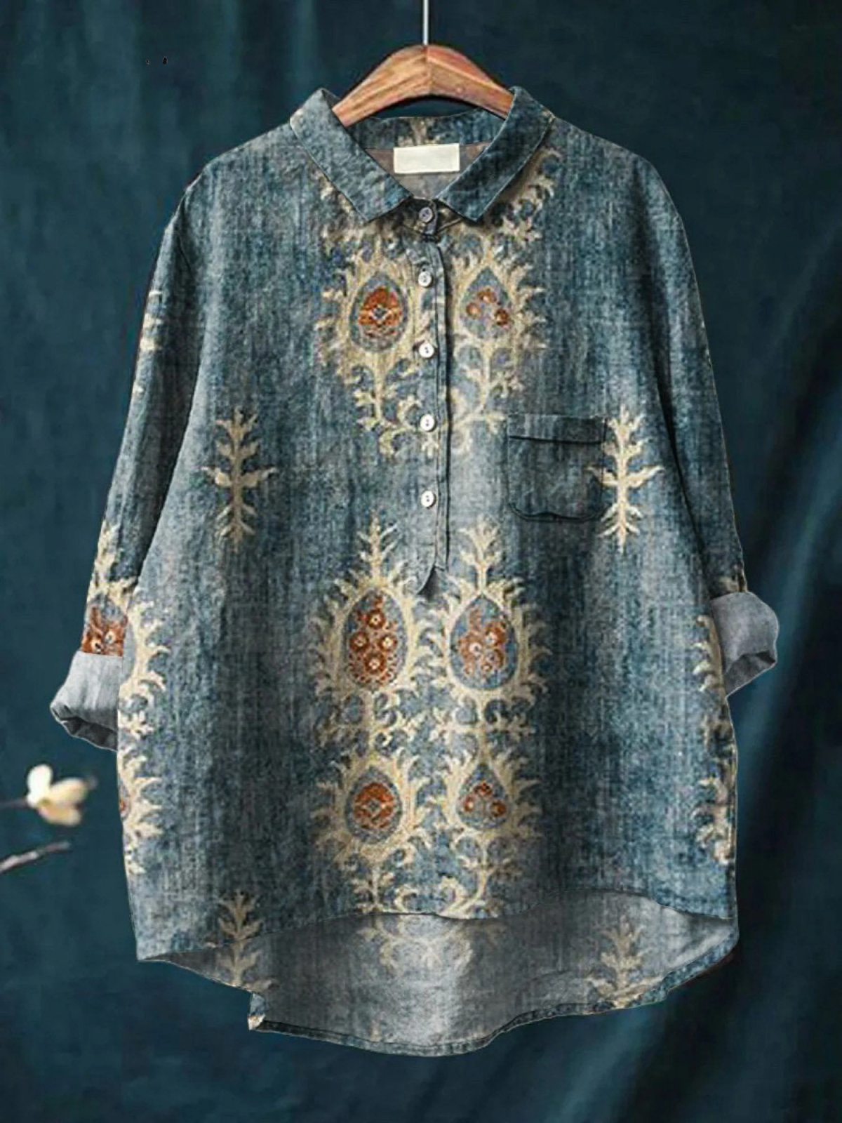 Paisley-Print Shirt by Eleanor Vale