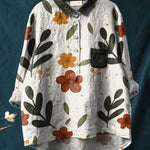 Contrast-Collar Shirt by Eleanor Vale