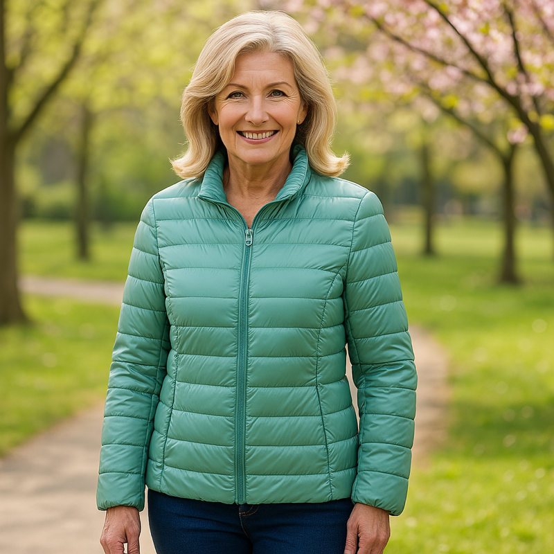 Lightweight padded jacket in mint green