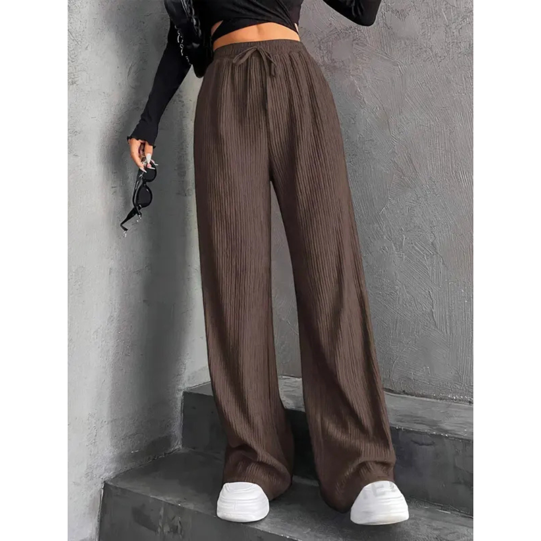 Crinkle-Texture Trousers by Eleanor Vale